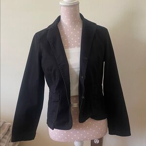 John Patrick Black Button up Lightweight Jacket/Shirt Sz M